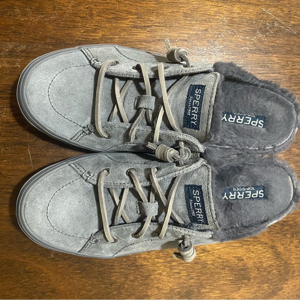 Sperry Crest Vibe Suede Faux Fur Lined Slip on Sneaker
